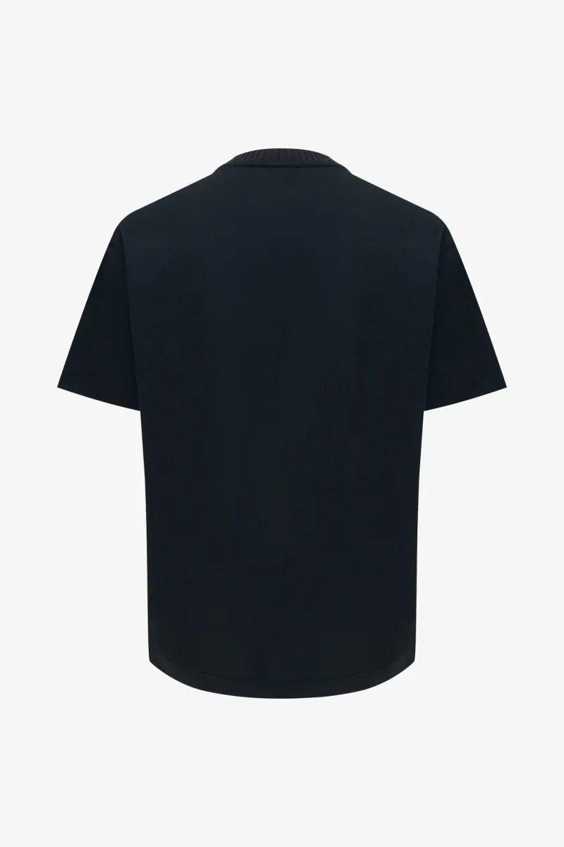 Embroidered Logo T-shirt | Zwart