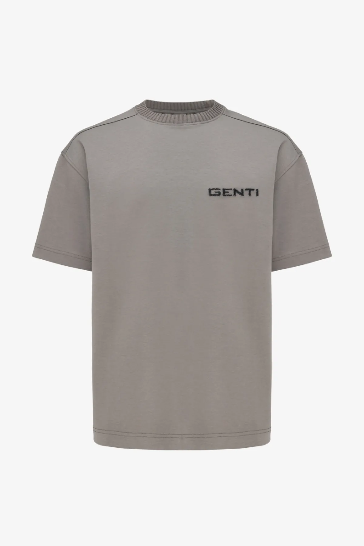 Embroidered Logo T-shirt | Taupe