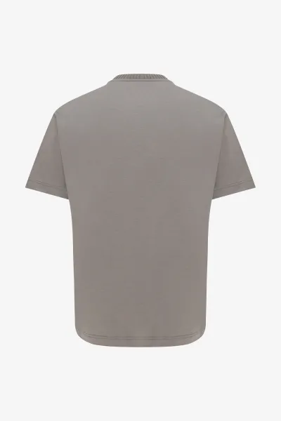 Embroidered Logo T-shirt | Taupe