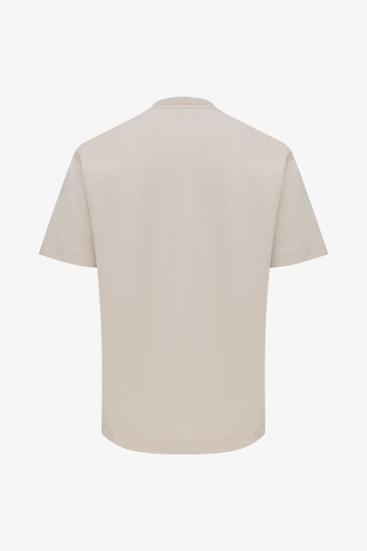 Embroidered Logo T-shirt | Beige