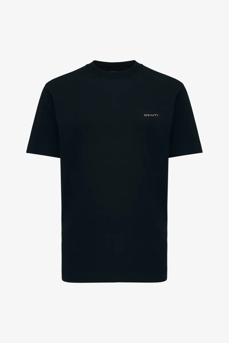 Floral Backprint T-shirt | Zwart