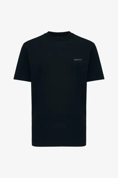 Floral Backprint T-shirt | Zwart
