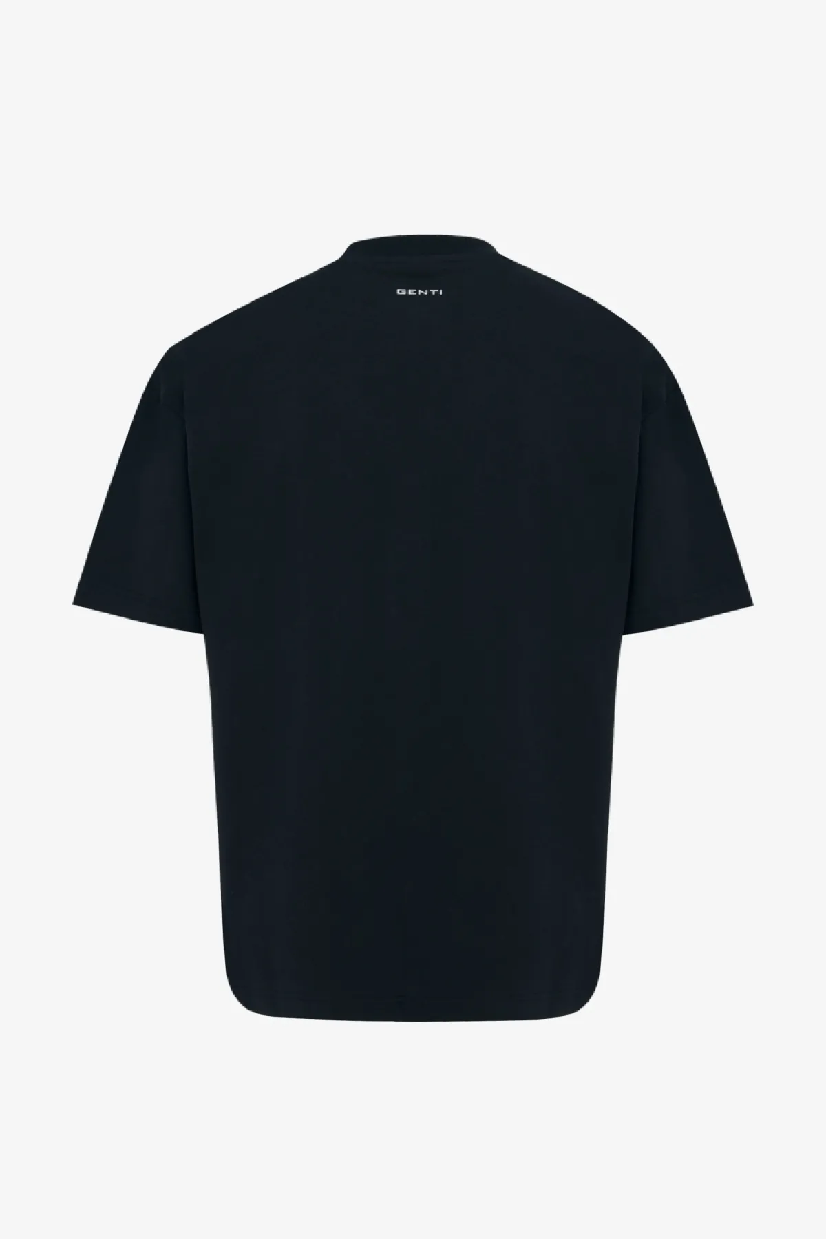 Floral Embroidery T-shirt | Zwart