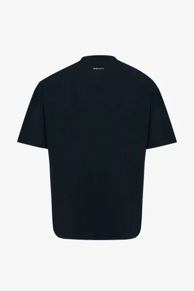 Floral Embroidery T-shirt | Zwart