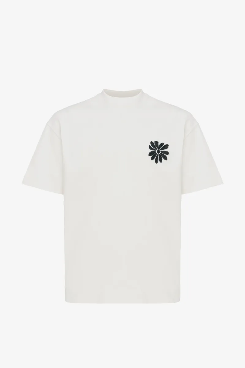 Floral Embroidery T-shirt | Off White