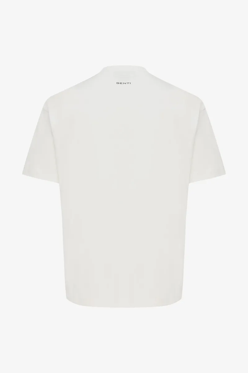 Floral Embroidery T-shirt | Off White