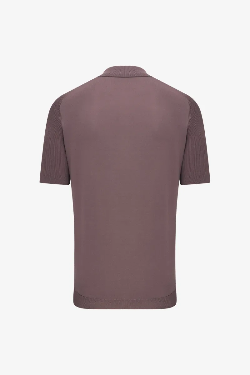 Polo Half Zip | Mauve