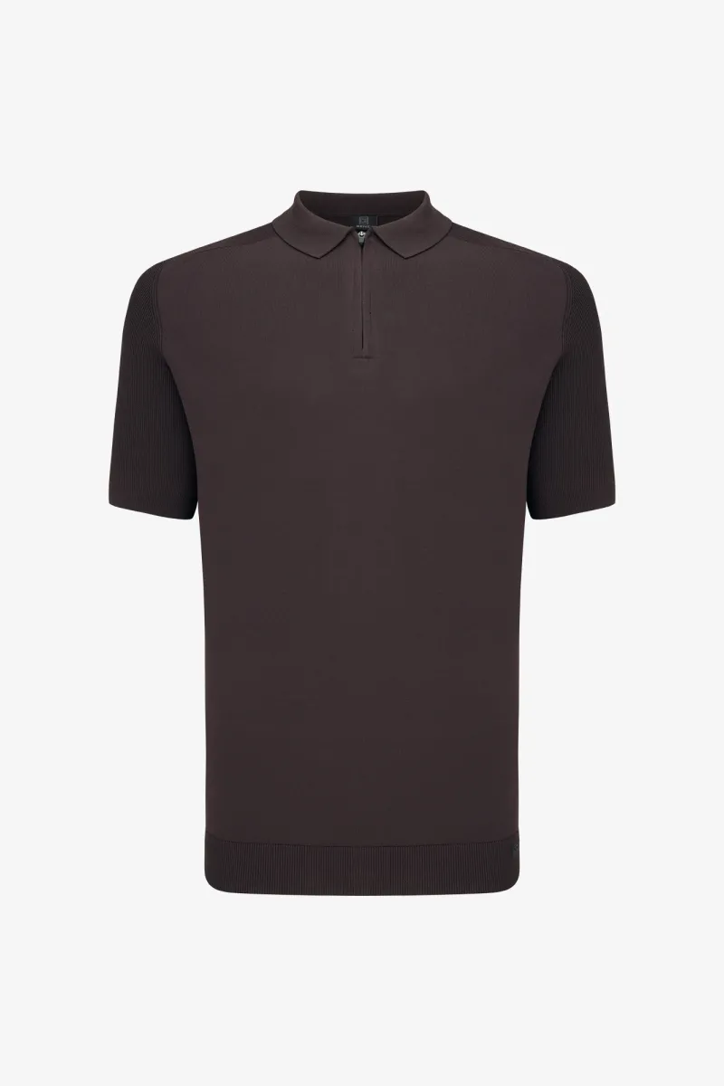 Polo Half Zip | Bordeaux