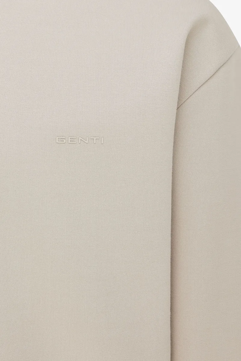 Polo Zip Sweater | Beige
