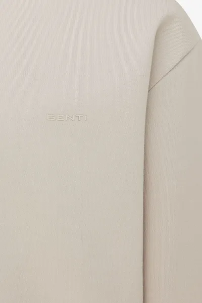 Polo Zip Sweater | Beige