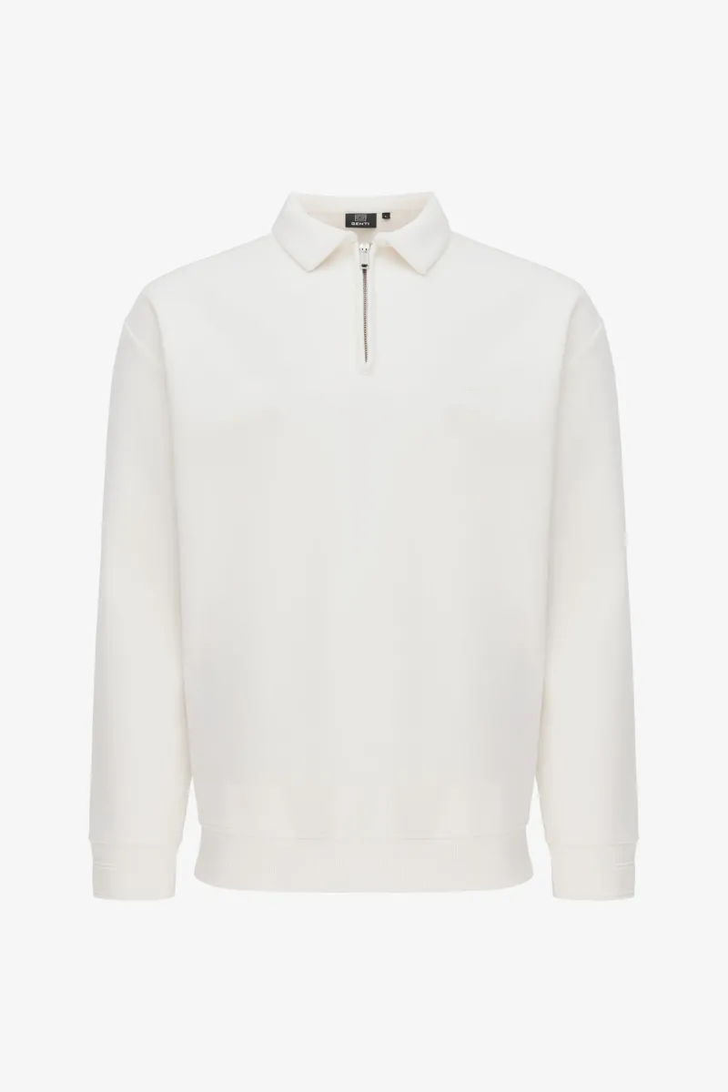 Polo Zip Sweater | Off White