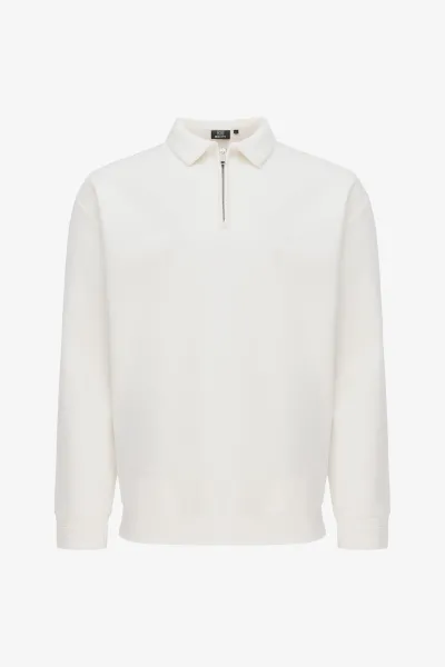 Polo Zip Sweater | Off White