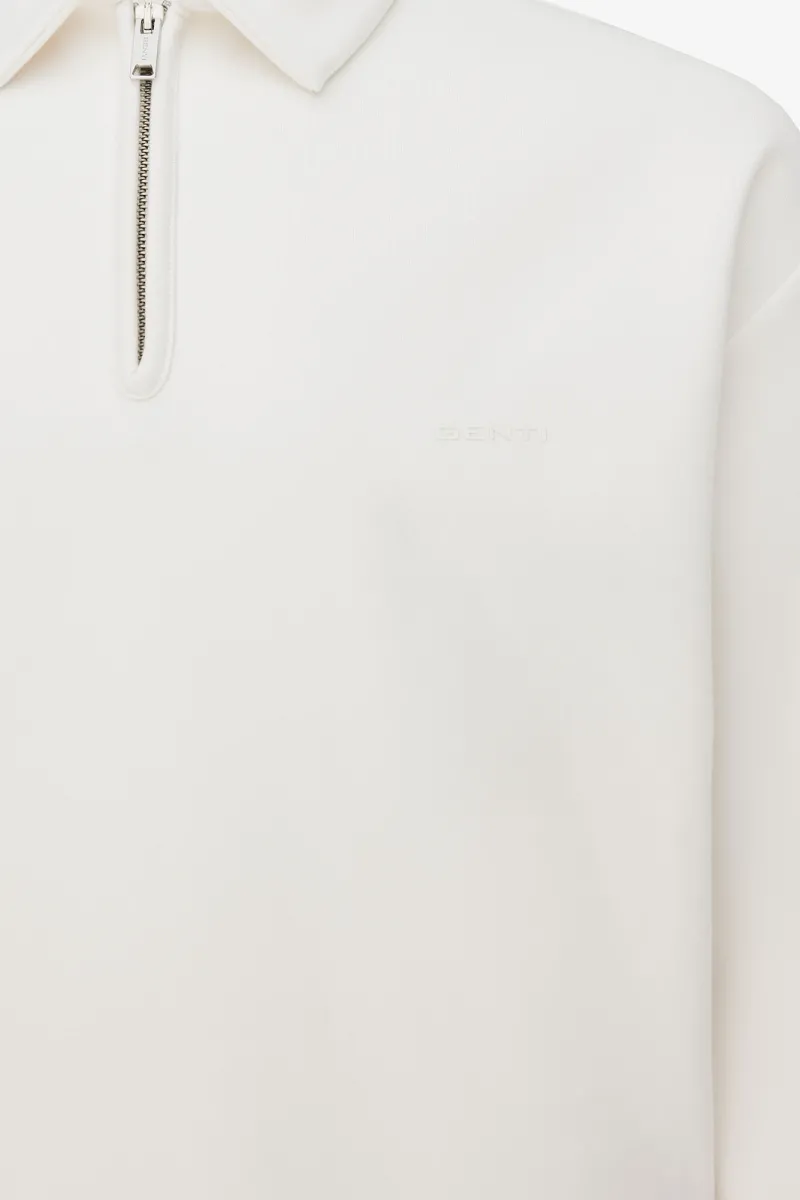 Polo Zip Sweater | Off White