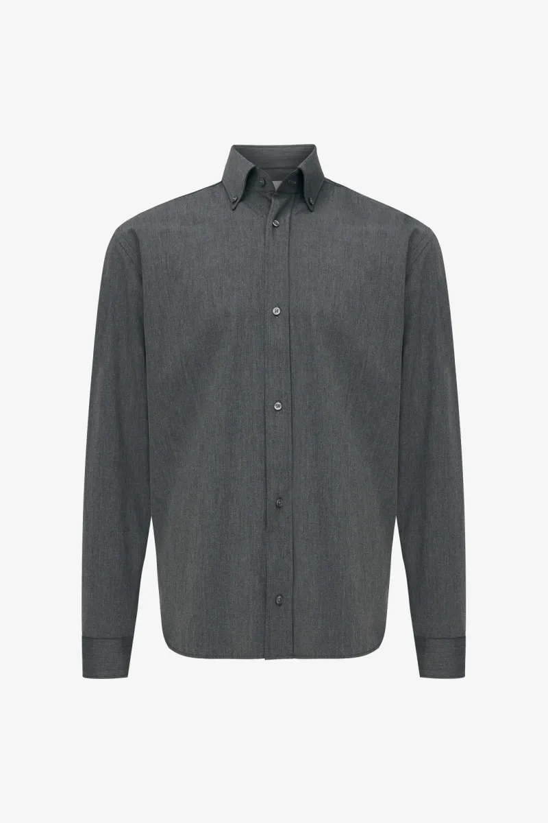 Monogram Overhemd Box Fit | Donkergrijs