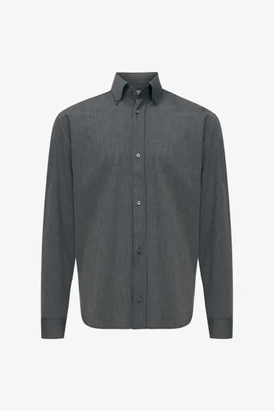 Monogram Overhemd Box Fit | Donkergrijs