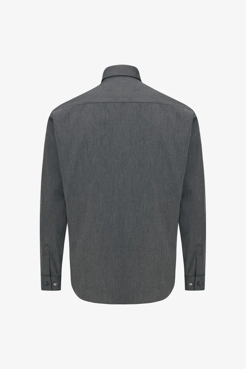 Monogram Overhemd Box Fit | Donkergrijs