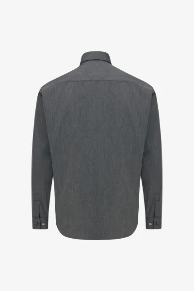 Monogram Overhemd Box Fit | Donkergrijs