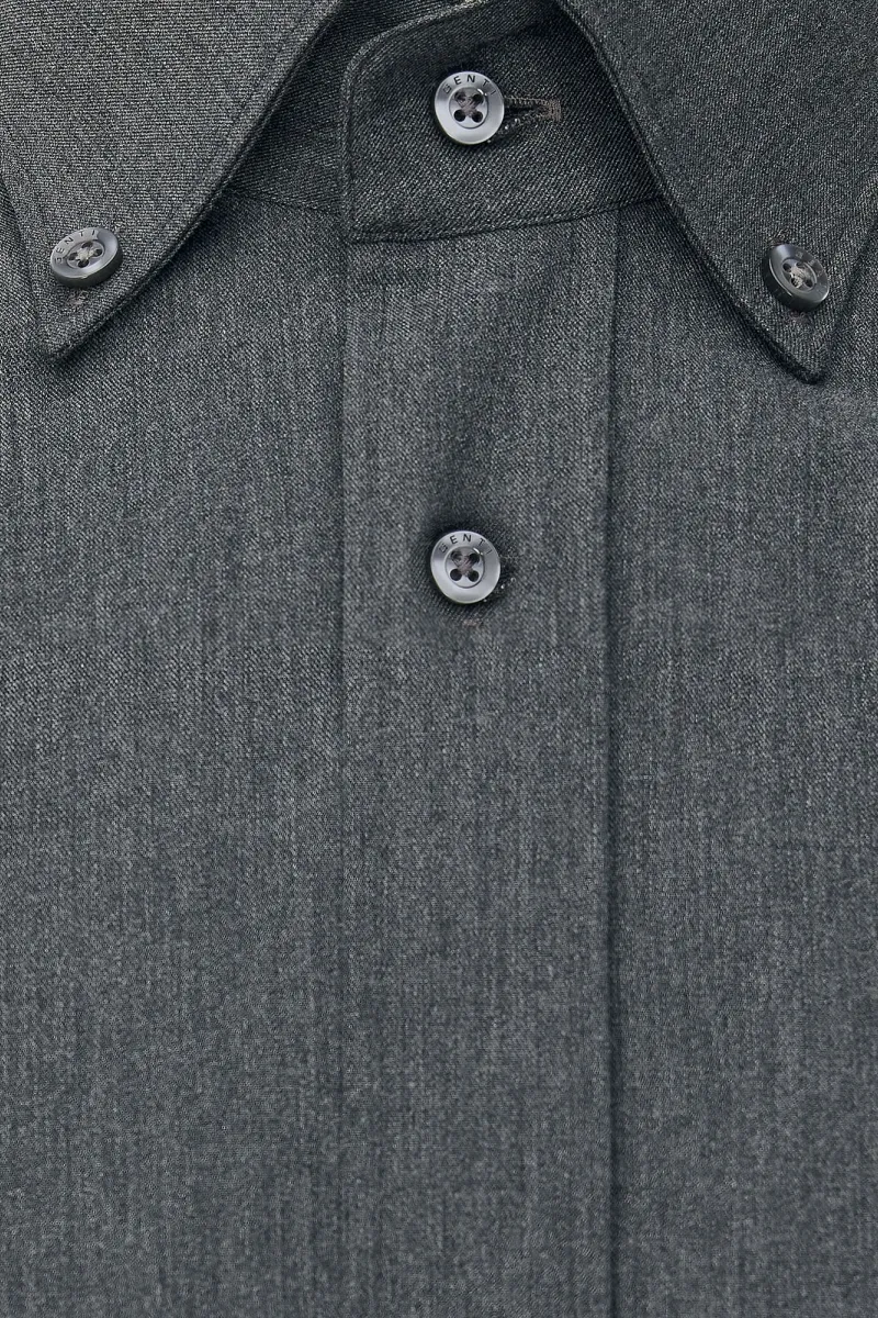 Monogram Overhemd Box Fit | Donkergrijs