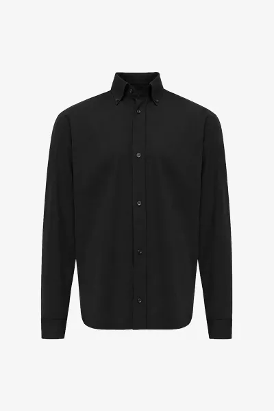 Monogram Overhemd Box Fit | Zwart