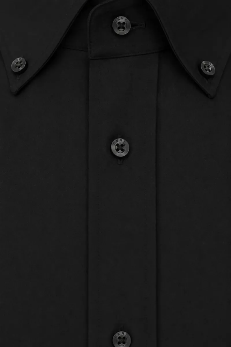 Monogram Overhemd Box Fit | Zwart