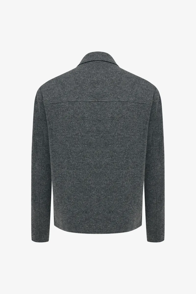 Monogram Overshirt Viper | Donkergrijs