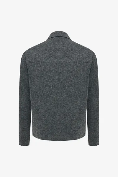 Monogram Overshirt Viper | Donkergrijs