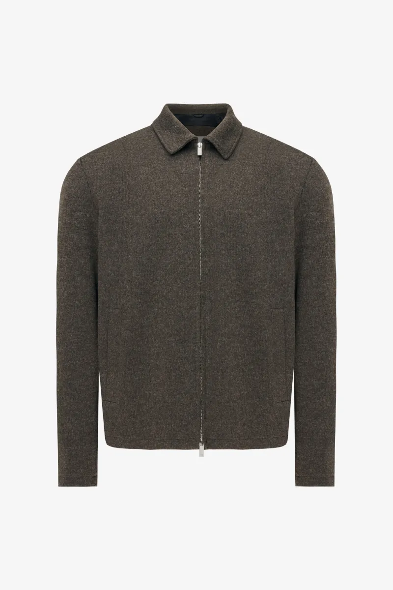 Monogram Overshirt Viper | Donkerbruin