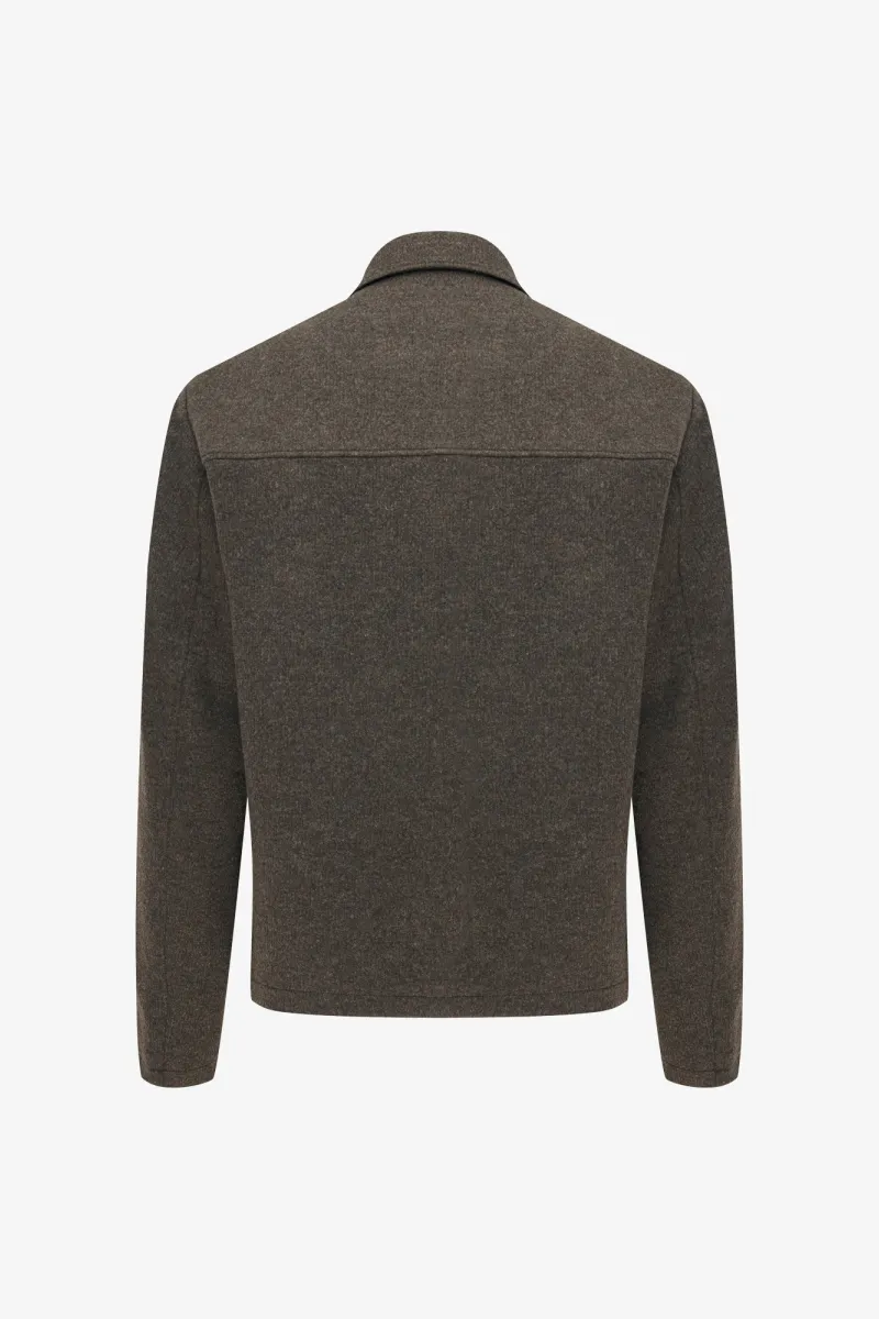 Monogram Overshirt Viper | Donkerbruin