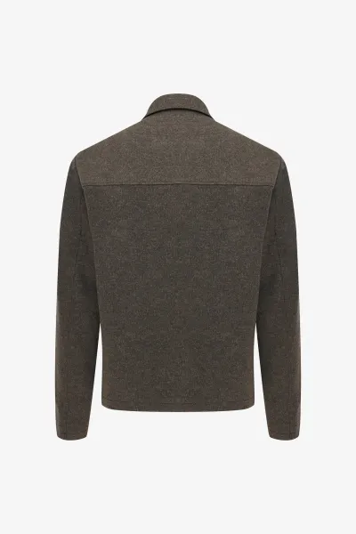 Monogram Overshirt Viper | Donkerbruin