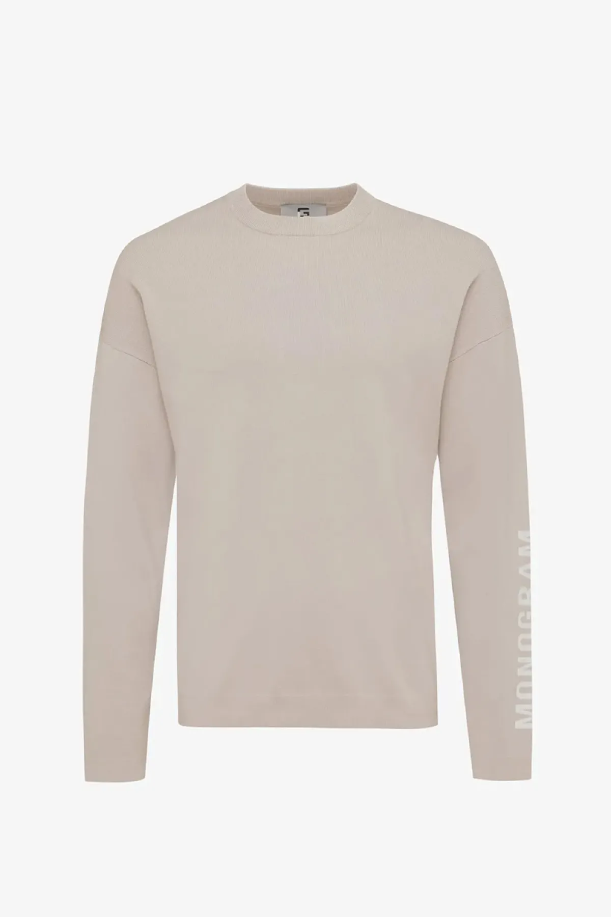 Monogram crewneck logo | Beige