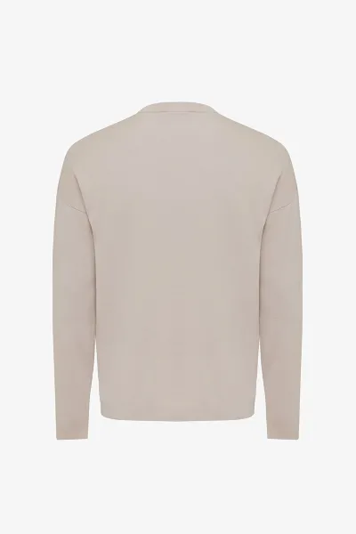 Monogram crewneck logo | Beige