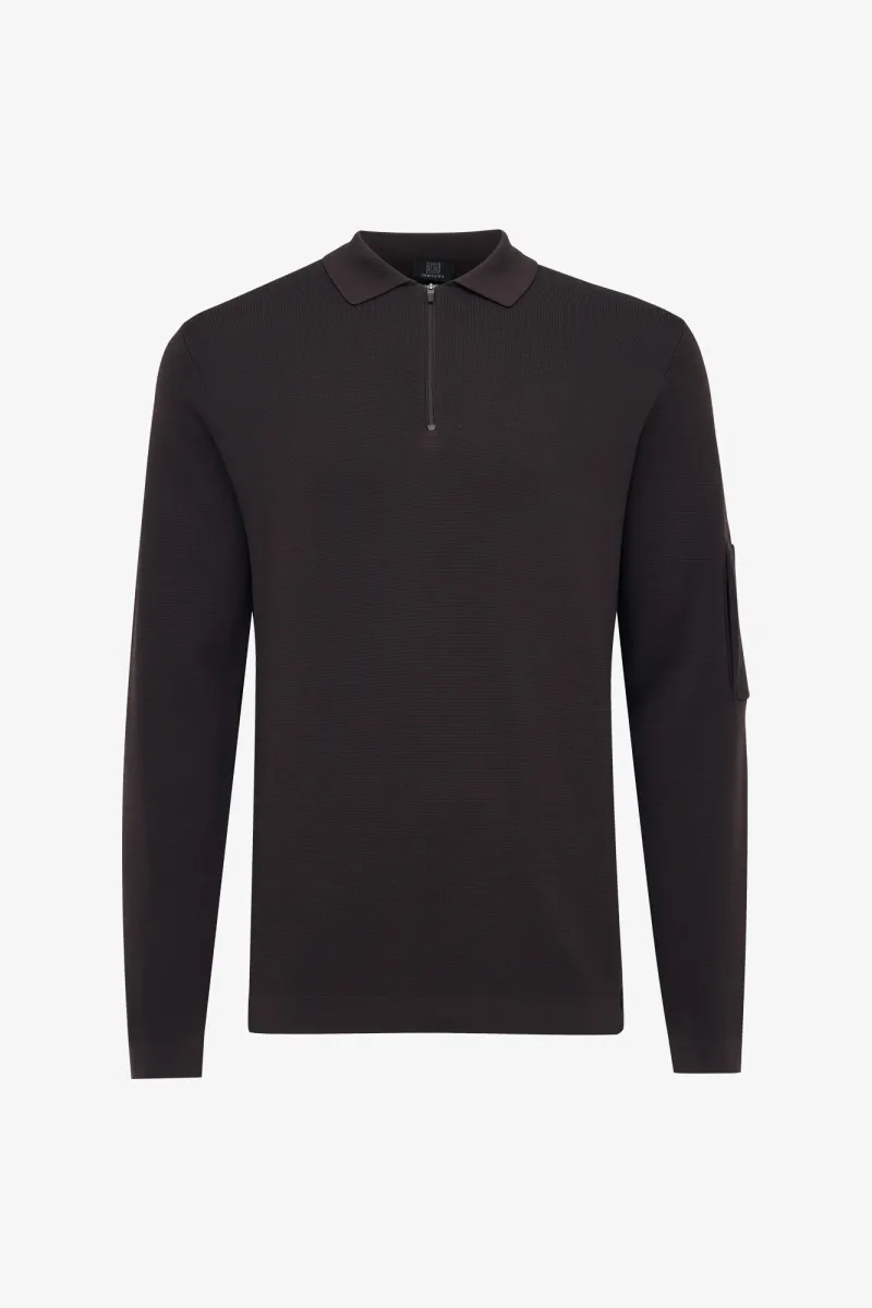 Polo Zip | Bordeaux
