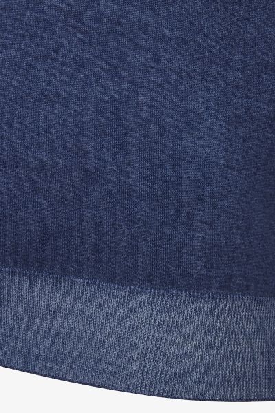Wollen trui washed blauw