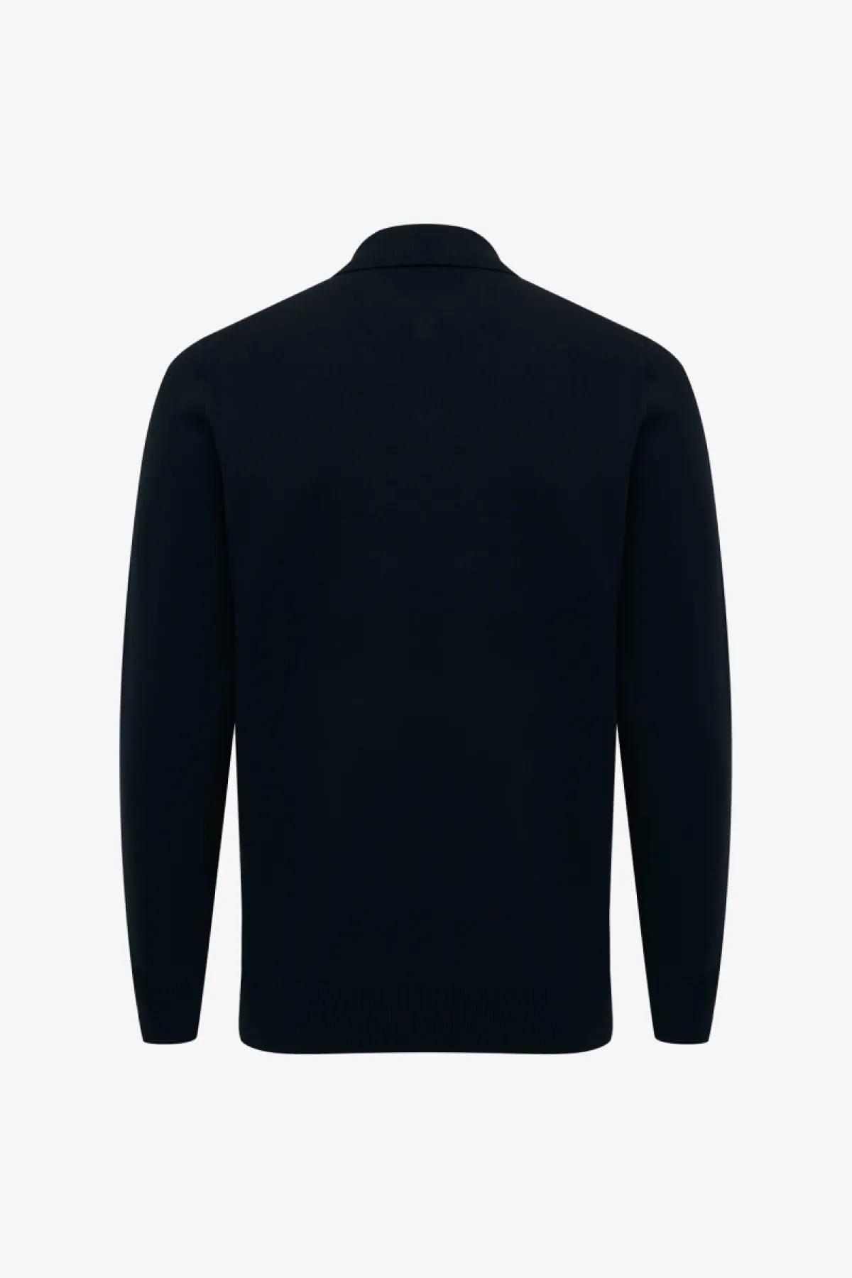 Longsleeve Button Polo | Zwart