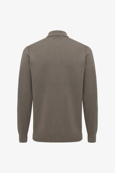 Longsleeve Button Polo | Taupe