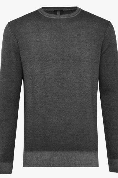 Wollen trui washed grijs