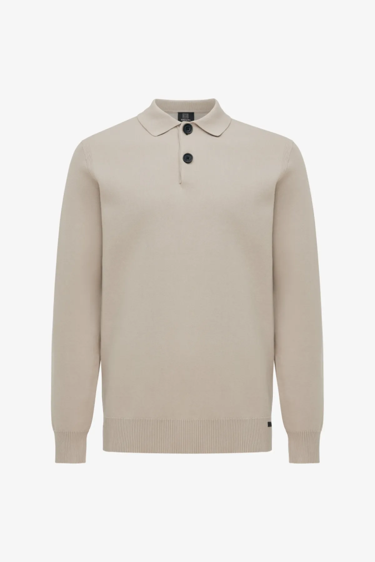 Longsleeve Button Polo | Beige