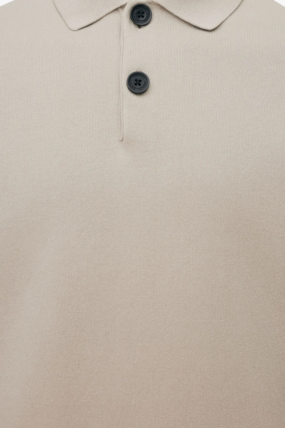 Longsleeve Button Polo | Beige