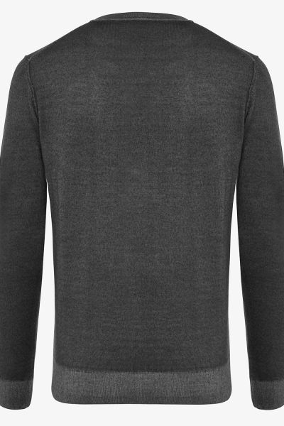 Wollen trui washed grijs