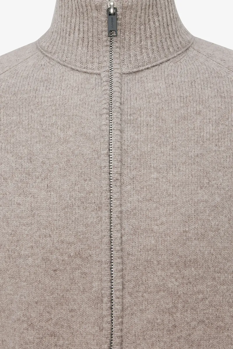 Turtle Zip Jacket | Beige