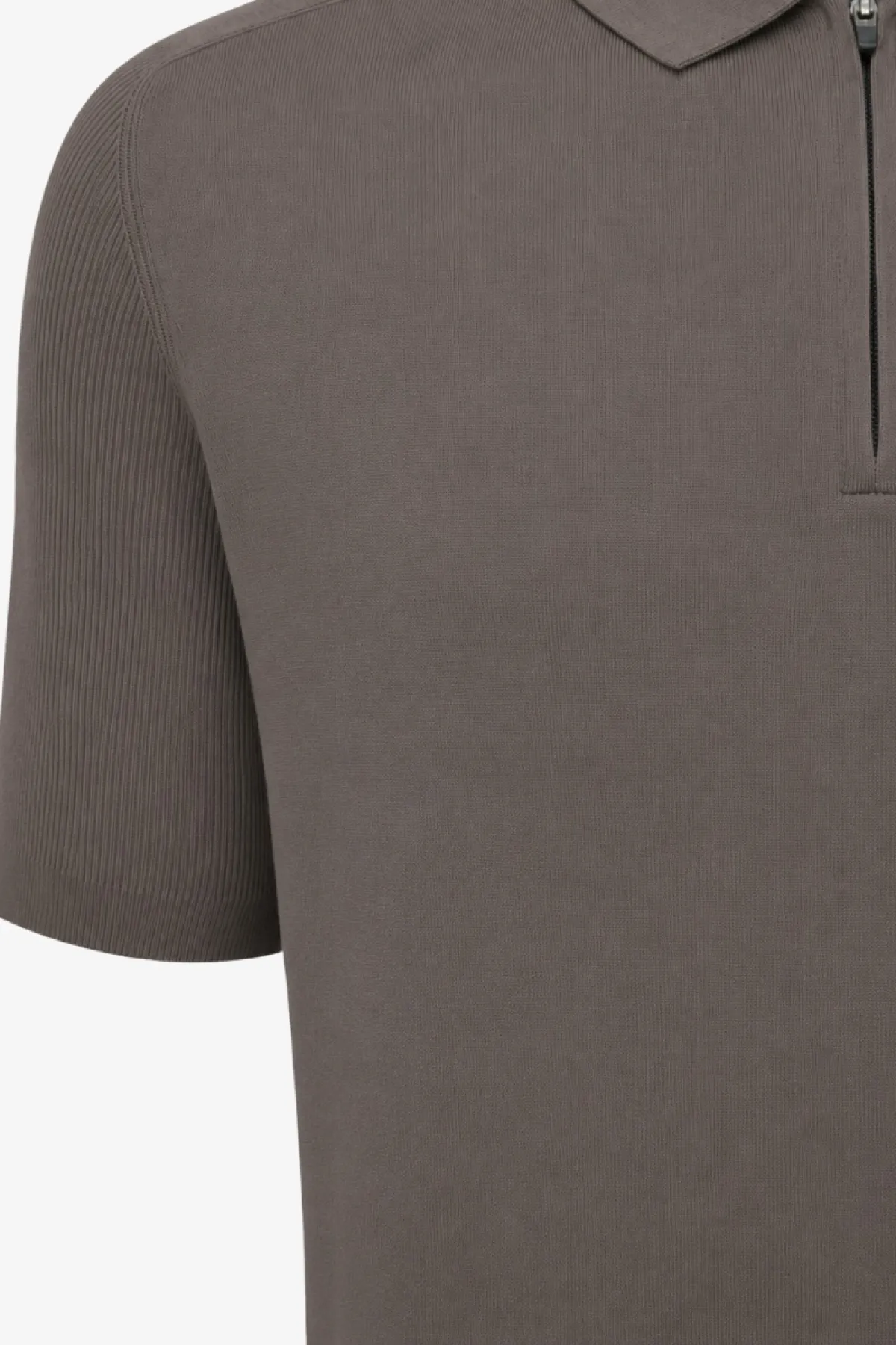 Polo Half Zip | Taupe