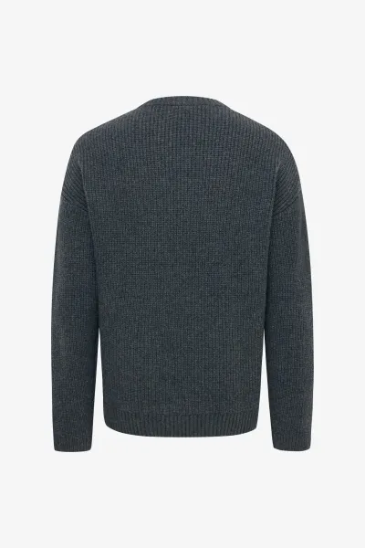 Cable Roundneck | Donkergrijs