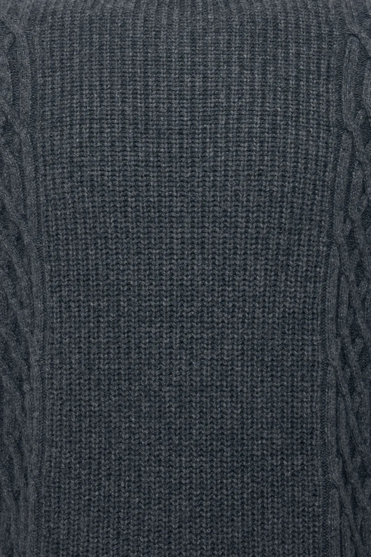 Cable Roundneck | Donkergrijs