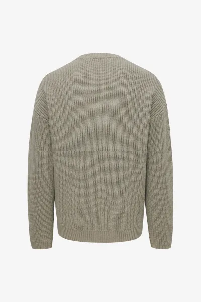 Cable Roundneck | Light Taupe
