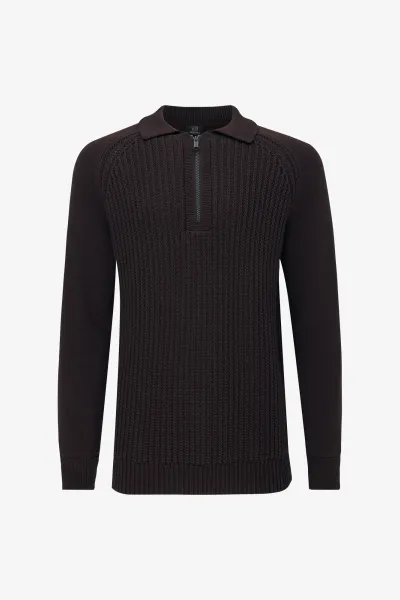Polo Zip | Bordeaux