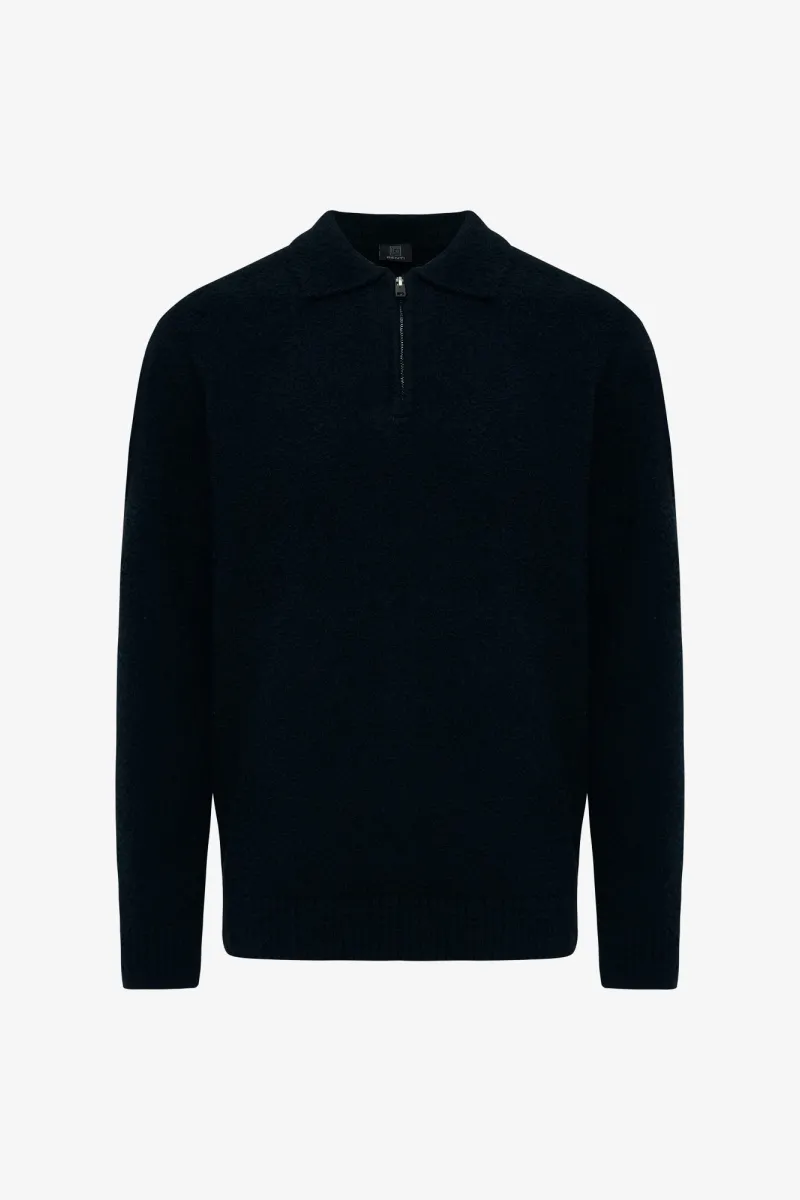Polo Zip | Zwart