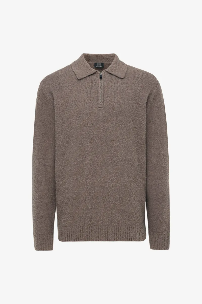 Polo Zip | Taupe