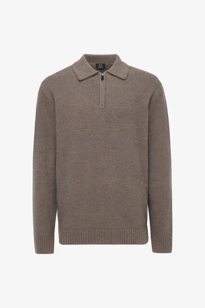 Polo Zip | Taupe