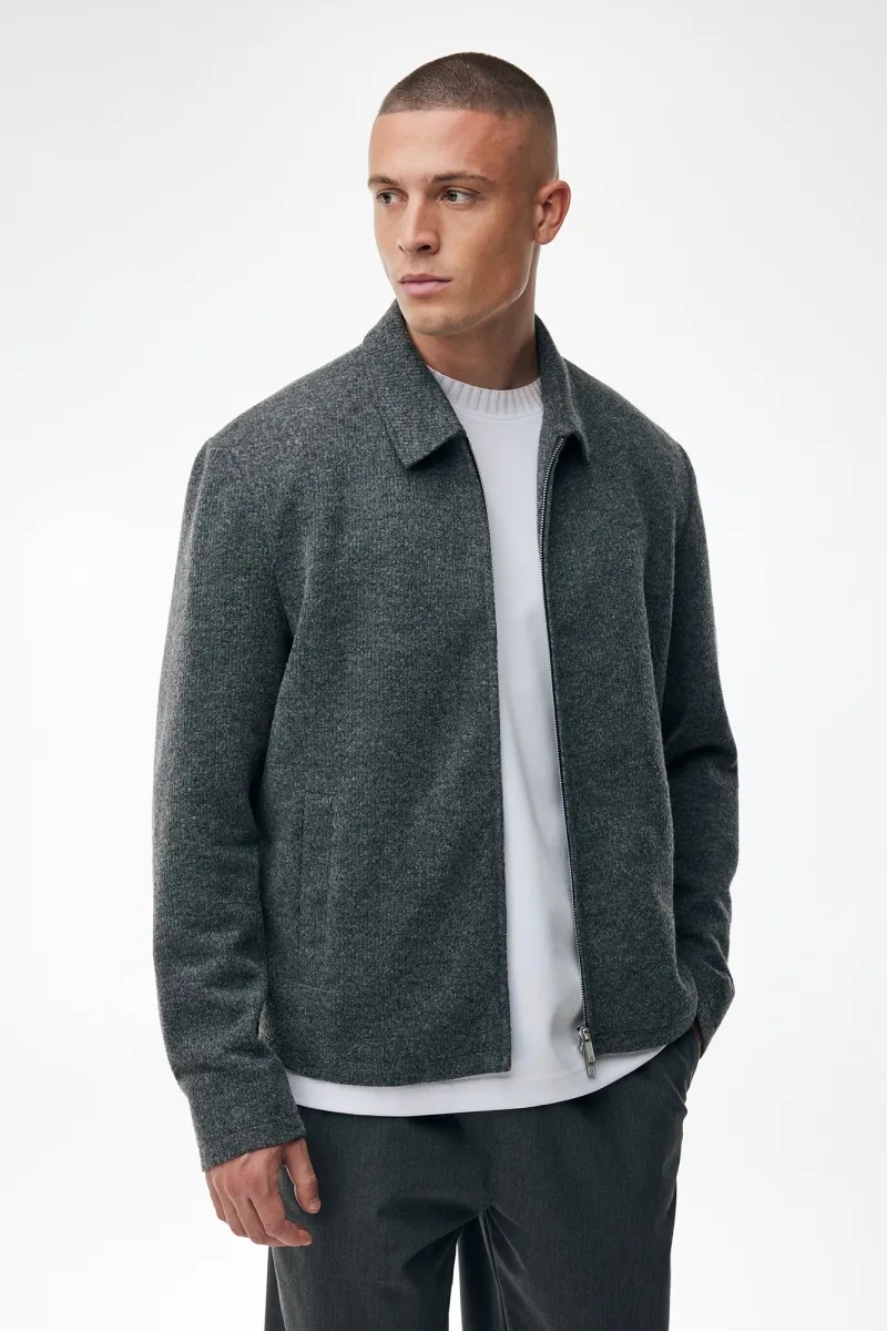 Monogram Overshirt Viper | Donkergrijs