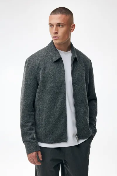 Monogram Overshirt Viper | Donkergrijs